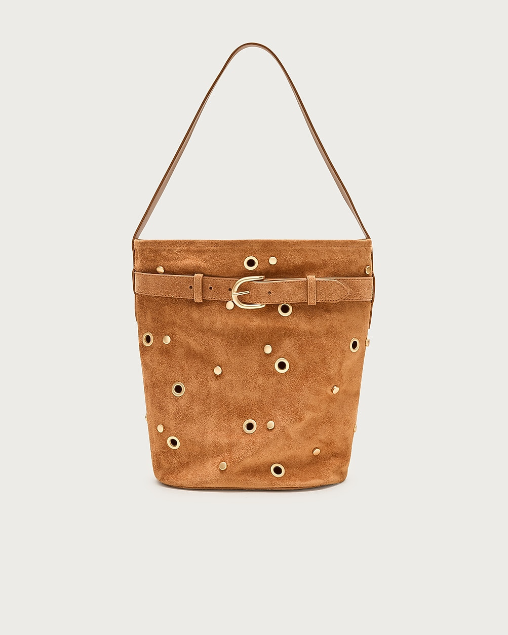 Berkeley belted bucket bag in studded suede | J. Crew US