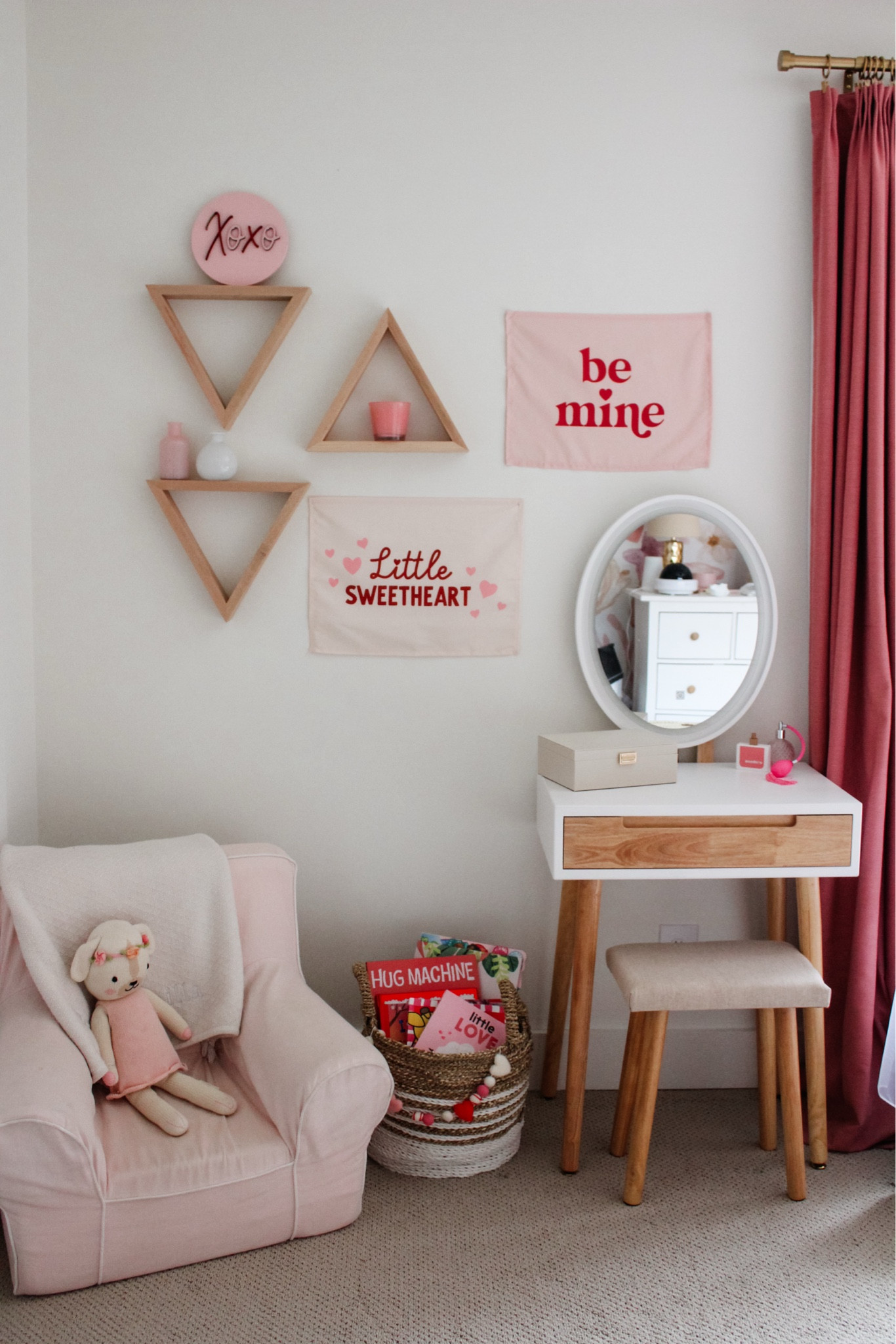 Valentine’s Day little girls room #kidsroom 

#LTKKids #LTKHome