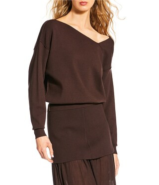 Favorite Off-The-Shoulders Coordinating Long Sleeve Sweater | Dillard's