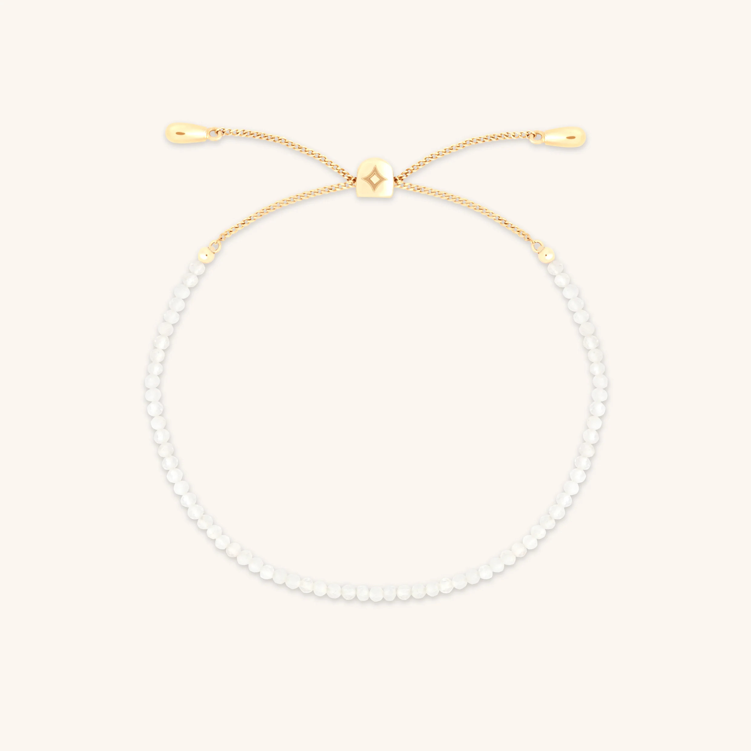 Moonstone Gemstone Bracelet in 9k Gold | Astrid & Miyu UK