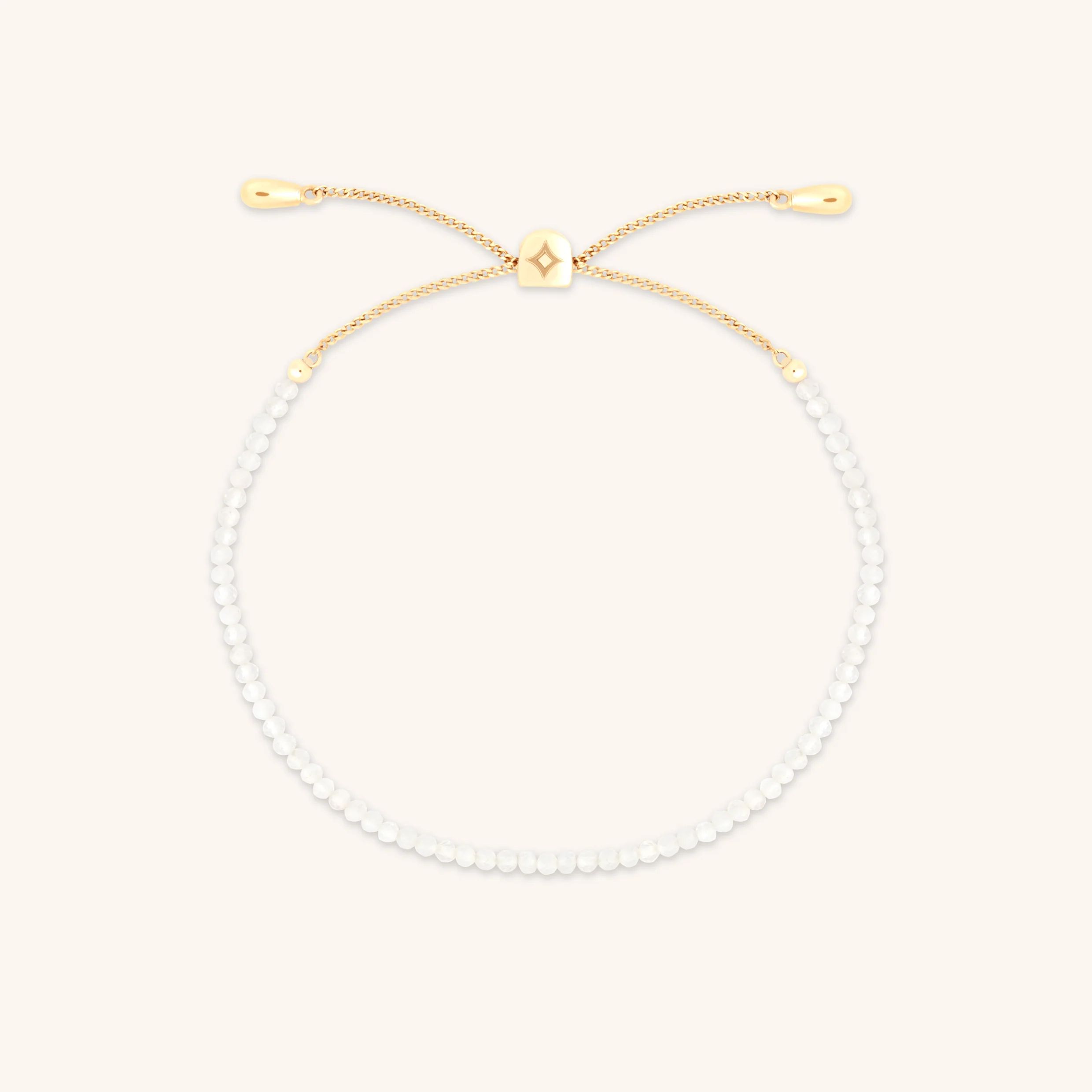 Moonstone Gemstone Bracelet in 9k Gold | Astrid & Miyu EU
