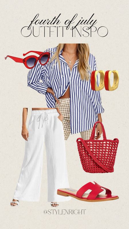 Fourth of July Outfit inspo!🩵🤍❤️🇺🇸

Fourth of July. red dress. Denim dress. Blue and white button down. Linen plants. American flag sweater. Blue and white striped dress. Sneakers. Sambas. Blue and white striped shirt. Red sunglasses.

#LTKMidsize #LTKSeasonal #LTKStyleTip