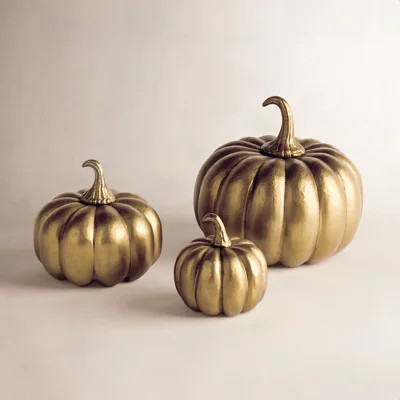 3-Piece Pumpkin Sculpture | Joss & Main