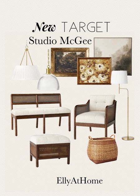 New woodspring caned furniture collection Studio McGee at Target! Shop new collection early! Artwork, chair, ottoman, settee bench, light fixtures, floor lamp, woven basket, more home decor accessories. Free shipping. 

#LTKhome #LTKfindsunder50
