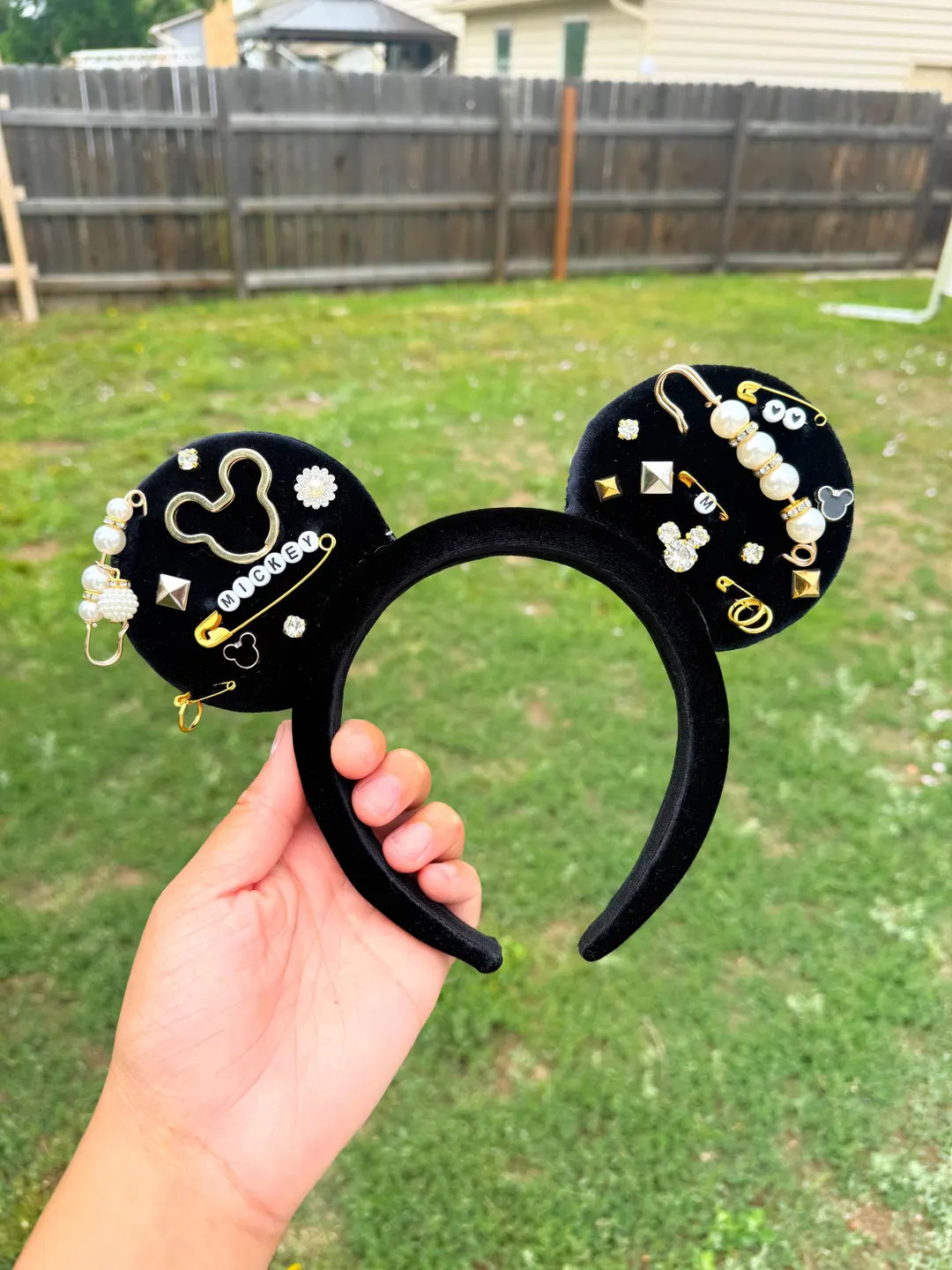Charmed & Pierced Minnie Disney Ear, Black Mickey Headband, Minnie Ear, Disney Ear, Mickey Ear, B... | Etsy (US)