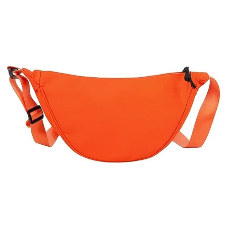 Crossbody Bags Trendy Sling Nylon Crescent Purses and Handbag Dumpling Bag ( black green white orange ) - orange | Walmart (US)