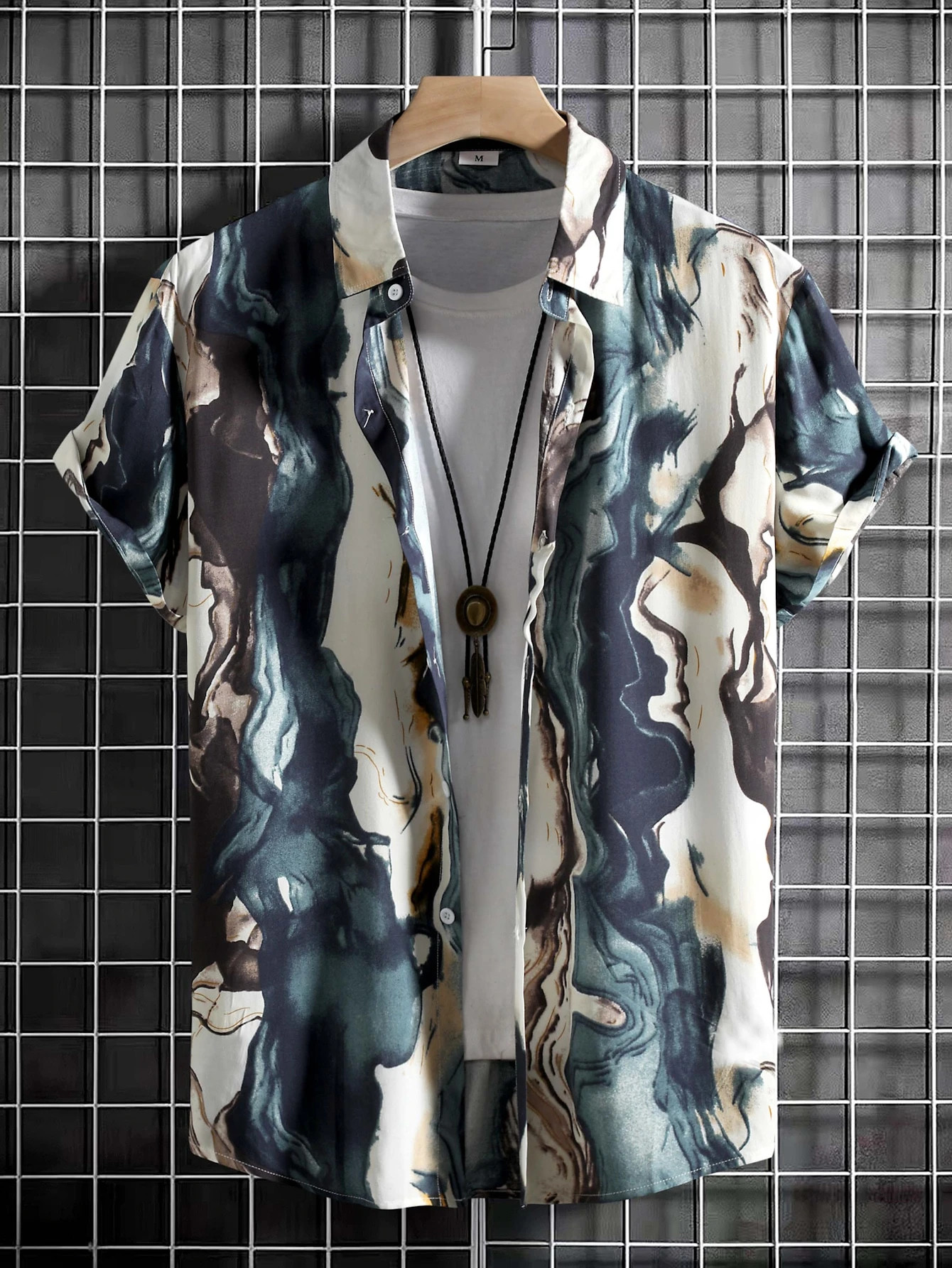 Manfinity RSRT Men Random Marble Print Shirt Without Tee | SHEIN