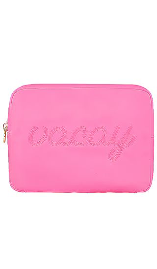 Bubblegum Vacay Embroidered Large Pouch in Bubblegum | Revolve Clothing (Global)