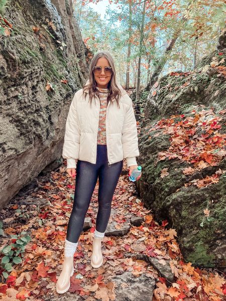 Hiking look in Niagara Falls! My Amazon puffer jacket comes in alll the colors! Wearing a medium! 

Puffer jacket, jacket, leggings, fall outfit, boots, hiking boots, sweater 

#LTKtravel #LTKshoecrush #LTKstyletip