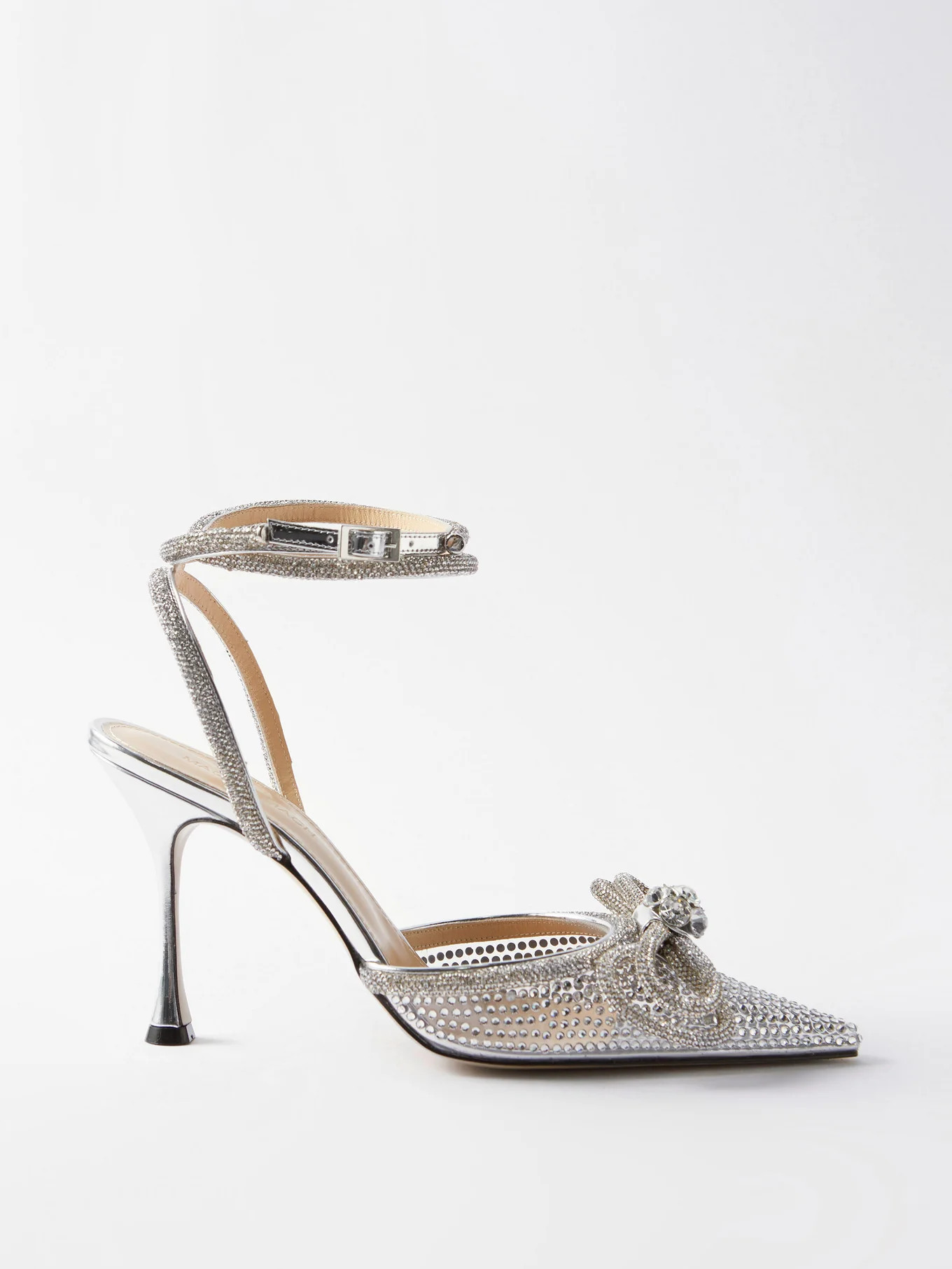 Double-Bow 100 crystal and PVC pumps | Matches (UK)