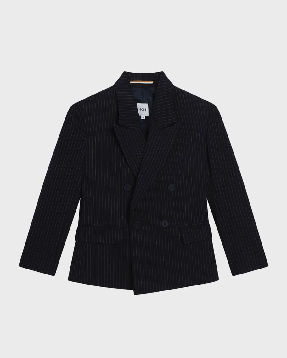 BOSS Boy's Striped Suit Jacket, Size 4-16 | Neiman Marcus
