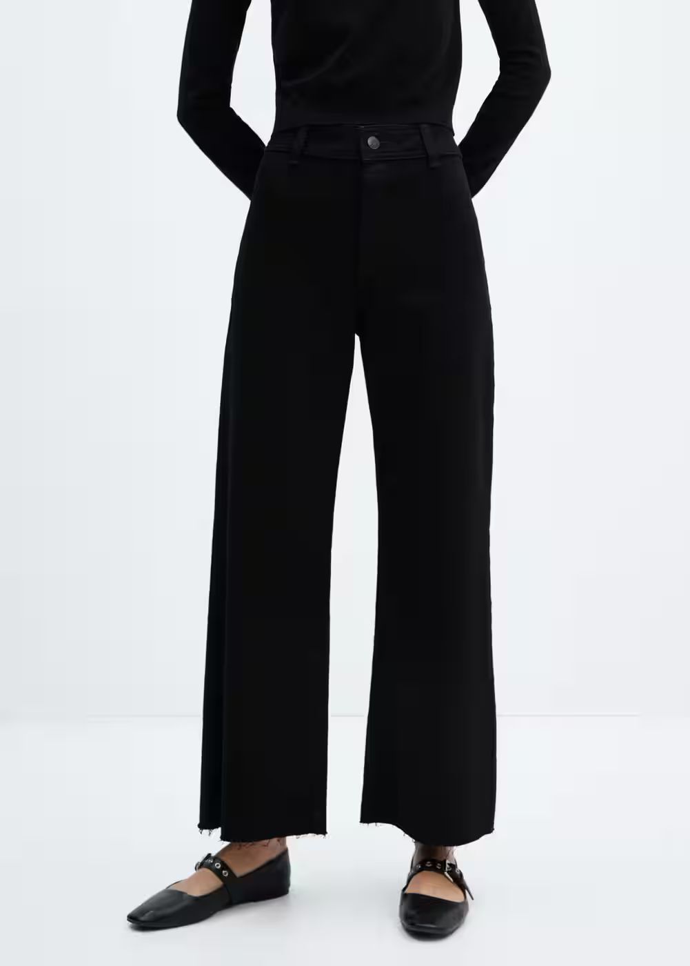 Jupe-culotte jean taille haute -  Femme | Mango France | MANGO (FR)