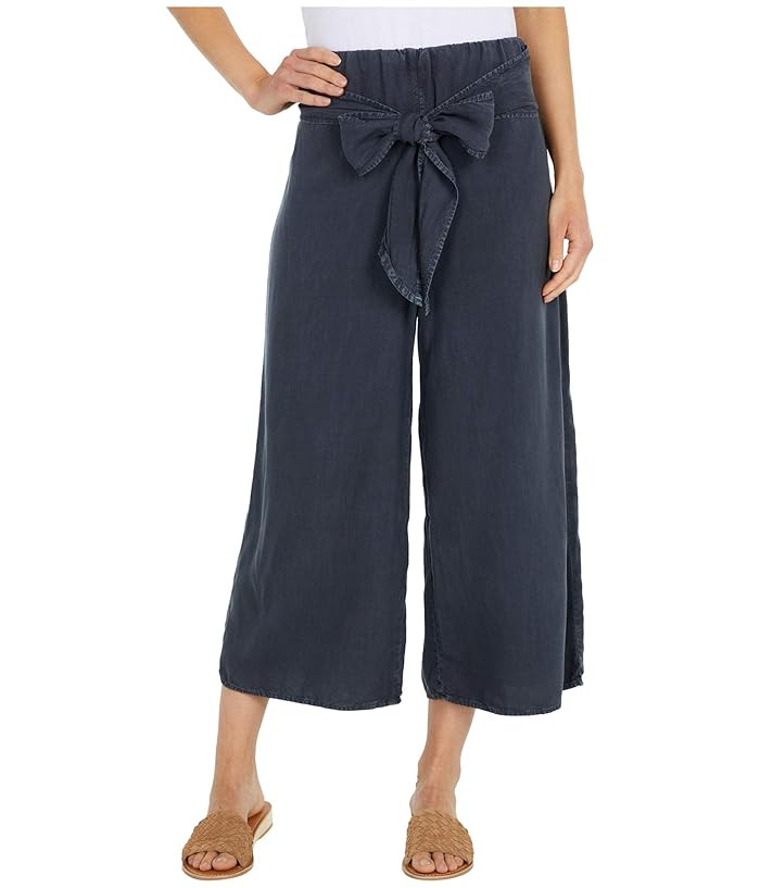 bella dahl Tie Waist Wide Leg Crop Pants (Twilight) Women's Casual Pants | Zappos
