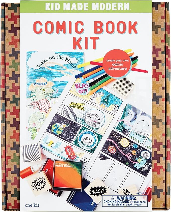 Kid Made Modern Craft Set Comic Book Kit - Kids Arts and Crafts Toys, Storytelling for Kids | Amazon (US)