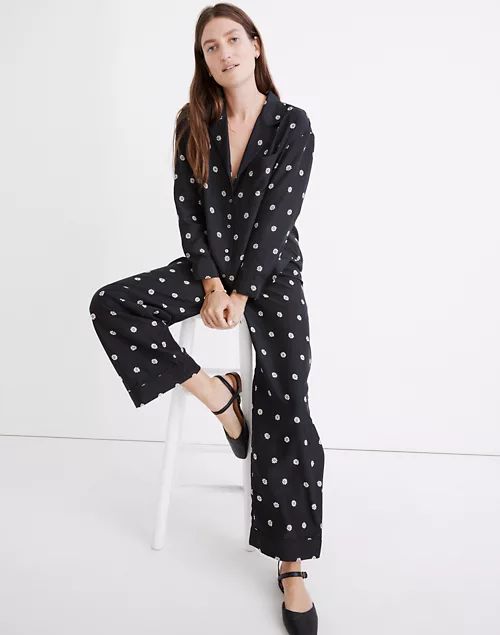 Silk Pajama Shirt in Bloom Dot | Madewell