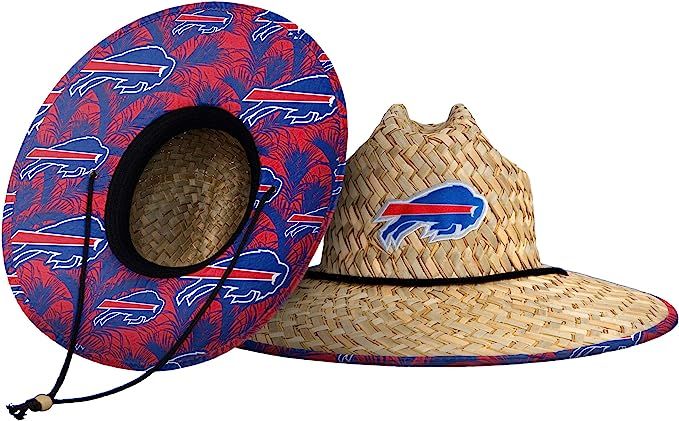 FOCO Men's NFL Team Logo Floral Lifeguard Beach Straw Sun Hat | Amazon (US)
