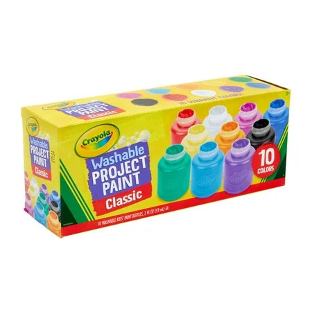Crayola Washable Kids Paint Set, 10 Count, Kids Arts & Crafts Supplies, Craft Set, Project Paint | Walmart (US)