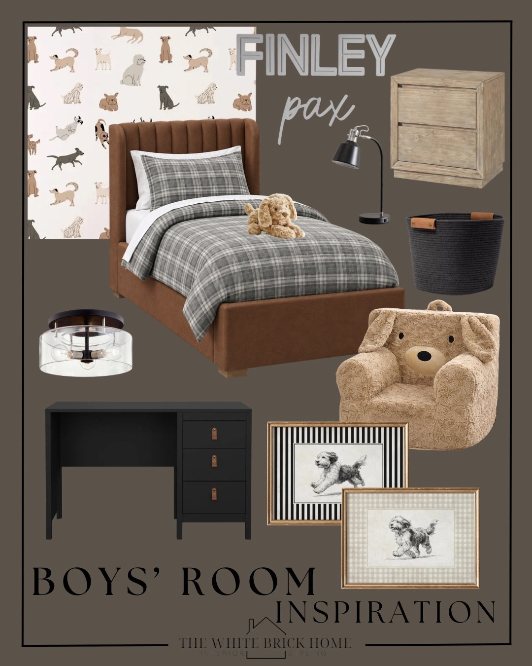 These dog prints are absolutely adorable for a dog themed bedroom or nursery idea! I love them paired with this wallpaper and twin leather bed. 

Boys room, boys bedroom, kids room, kids bedroom, boys room bed, boys room wallpaper, boys room desk, boys room nightstand, boys room decor, boys room lighting, boys room wall art, boys room chair, toddler, toddler bedroom, toddler bedroom design, toddler room ideas, kids room, kids bedroom, boys room design ideas, dog themed bedroom, dog art, bedroom room decor ideas, bedroom ideas, bedroom, home decor, bedroom decor, bedroom, boys room bedding, toddler boy bed, wayfair bedroom, wayfair boys room, bed, wayfair, pottery barn teen, pottery barn kids, Etsy, wayfair, target

#LTKKids #LTKHome #LTKmomlife