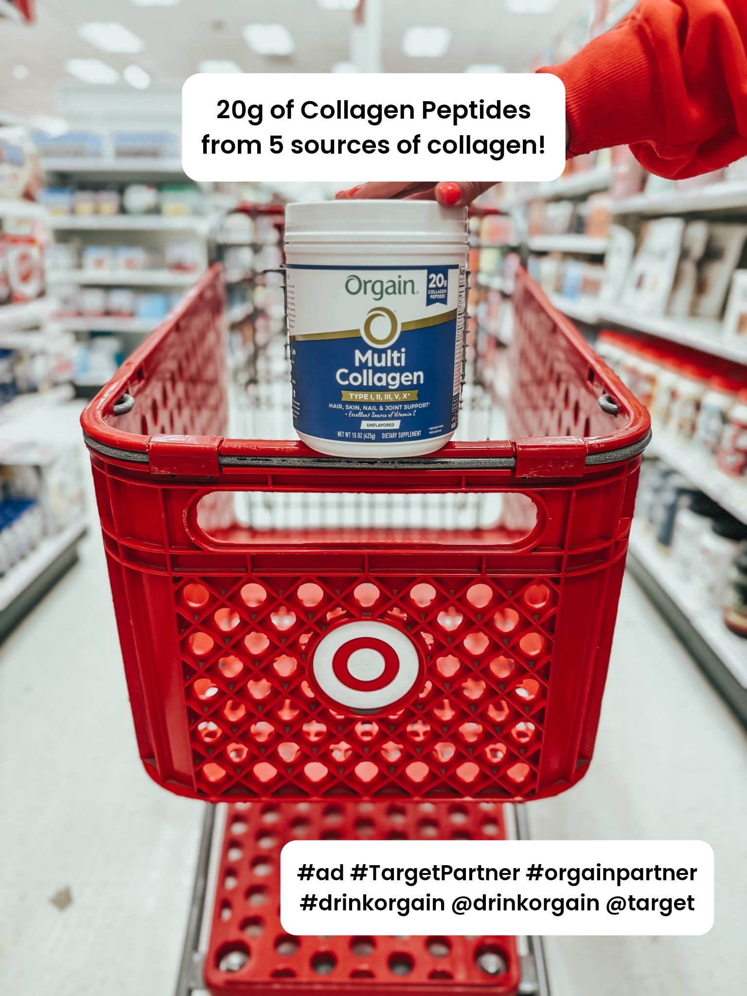 #ad A multi collagen with all 5 main collagen types 💃 Mix it into water, protein shakes, smoothies, ice cream - anything! #TargetPartner #orgainpartner #drinkorgain @Drinkorgain @Target