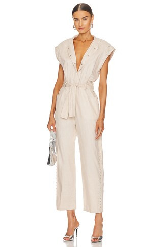 IRO Romeo Jumpsuit in Light Beige from Revolve.com | Revolve Clothing (Global)