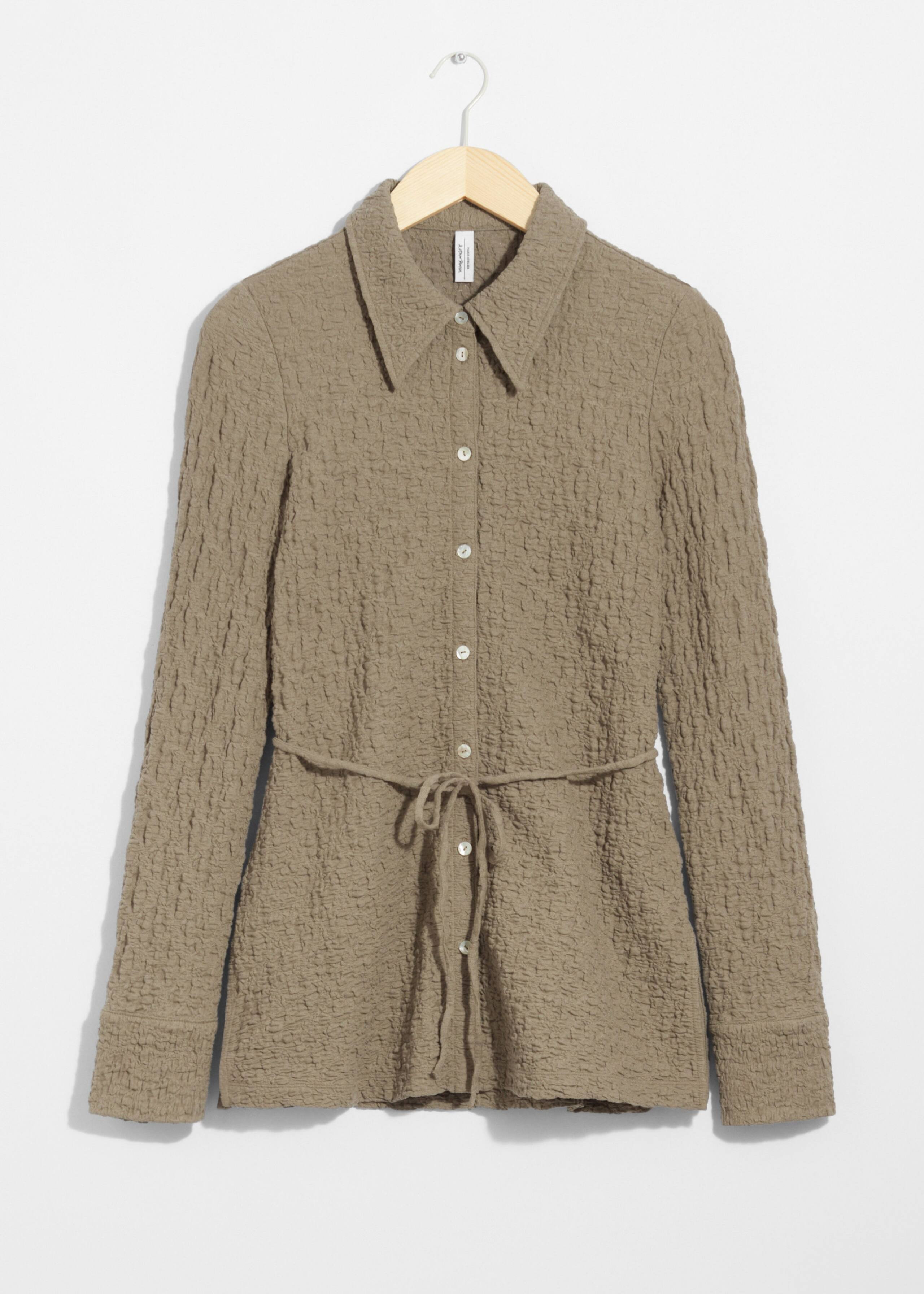 Textured Shirt - Mole - Shirts - & Other Stories GB | & Other Stories UK