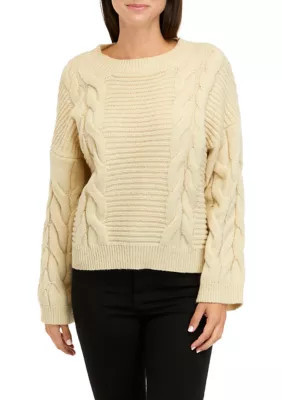 Wonderly Women's Chunky Ribbed Cable Knit Sweater, Tan, Xxl | Belk