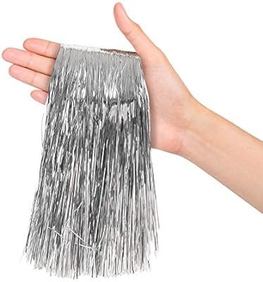 Silver Tinsel Strands Metallic Icicle Silver Streamers Pack of 2000 for Holiday Christmas Tree Bi... | Amazon (US)