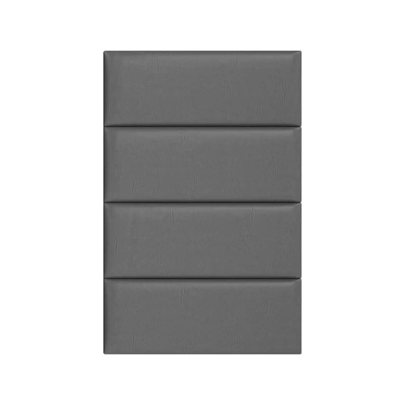 Vintage Leather Wall Paneling in Gray Pewter | Wayfair North America