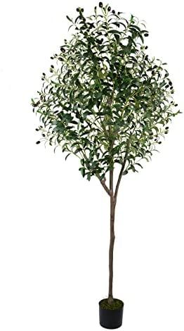 HaiSpring Artificial Olive Tree 6ft (71'') Fake Tree Faux Olive Branches and Fruits Artificial Si... | Amazon (US)