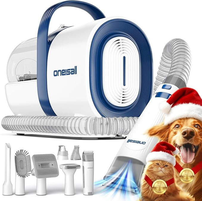 oneisall Dog Grooming Vacuum, Pet Grooming Vacuum with Clipper Nail Grinder, 1.5L Dust Cup Dog de... | Amazon (US)