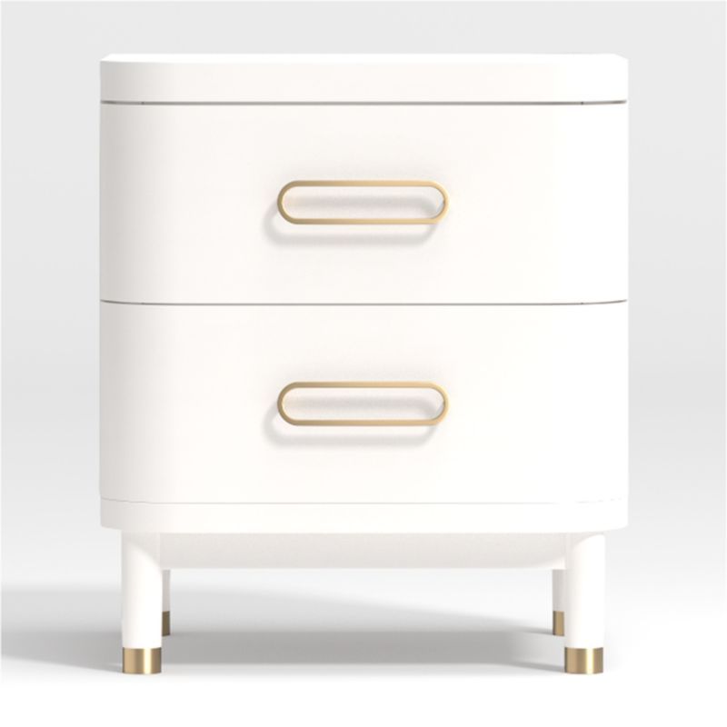Kids Arlo White and Gold Nightstand + Reviews | Crate and Barrel | Crate & Barrel