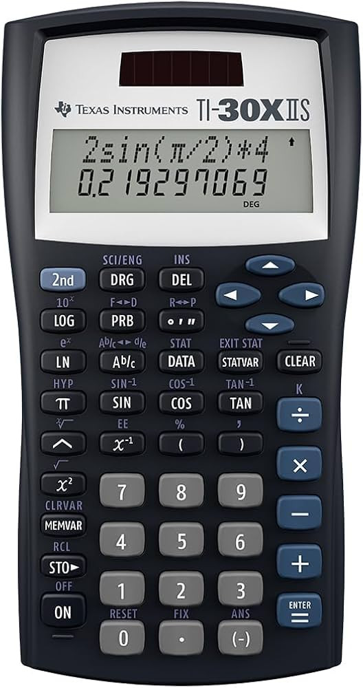 Texas Instruments TI-30XIIS Scientific Calculator, Black with Blue Accents | Amazon (US)