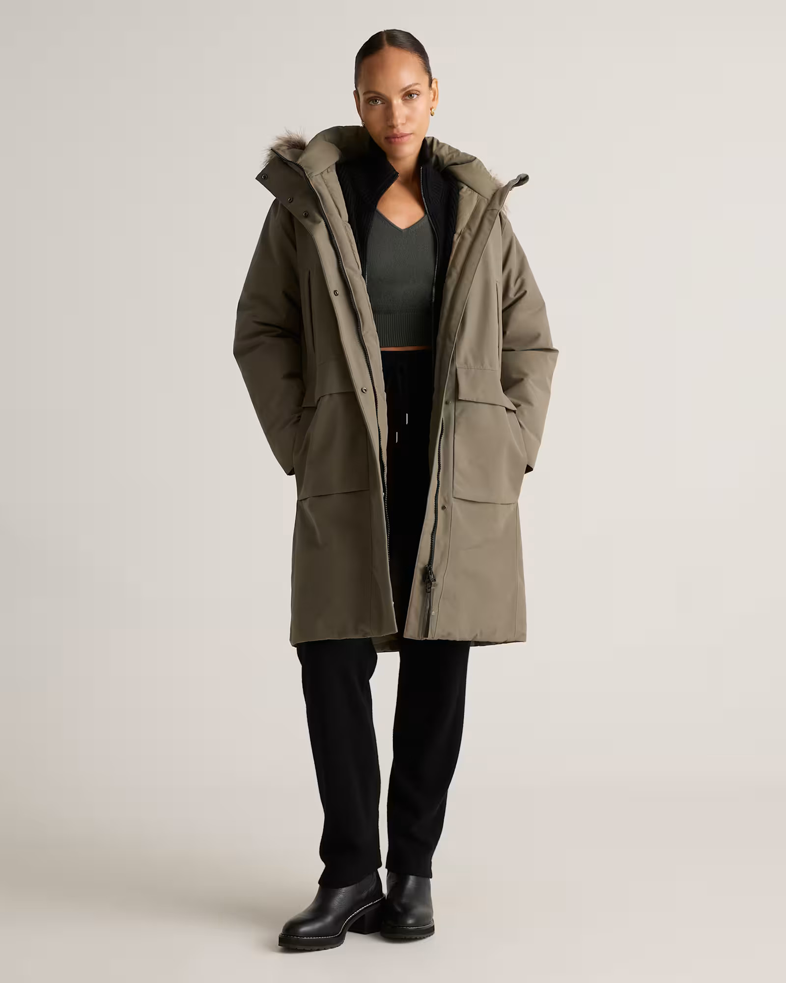 Responsible Down Hooded Long Parka | Quince