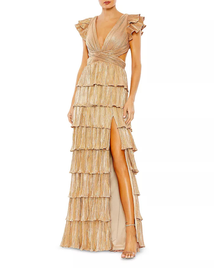 Metallic Tiered Gown | Bloomingdale's (US)