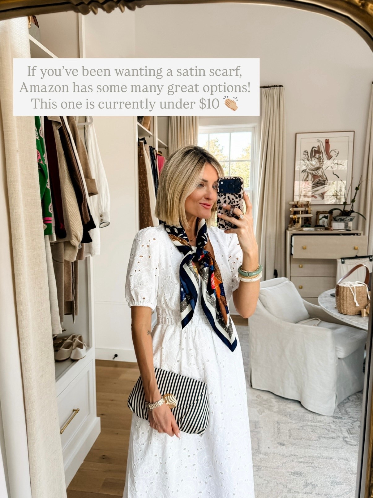 I’ve ordered several satin scarves from Amazon, and they’re such a fun accessory! This one is on sale for under $10! 👏🏼 Wearing S in this white eyelet dress!

Loverly Grey, white eyelet dress, spring outfit, spring looks, satin scarves 

#LTKSeasonal #LTKSaleAlert