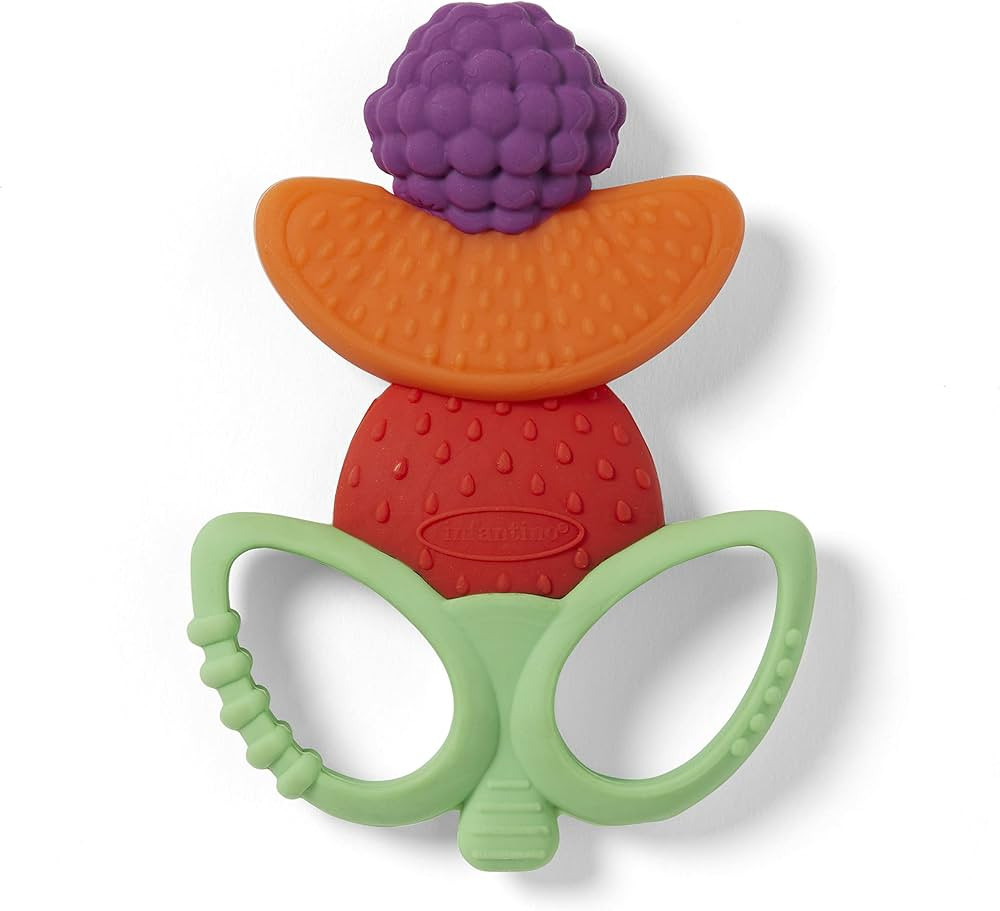Infantino Lil' Nibbles Textured Silicone Teether -Sensory Exploration and Teething Relief with Ea... | Amazon (US)