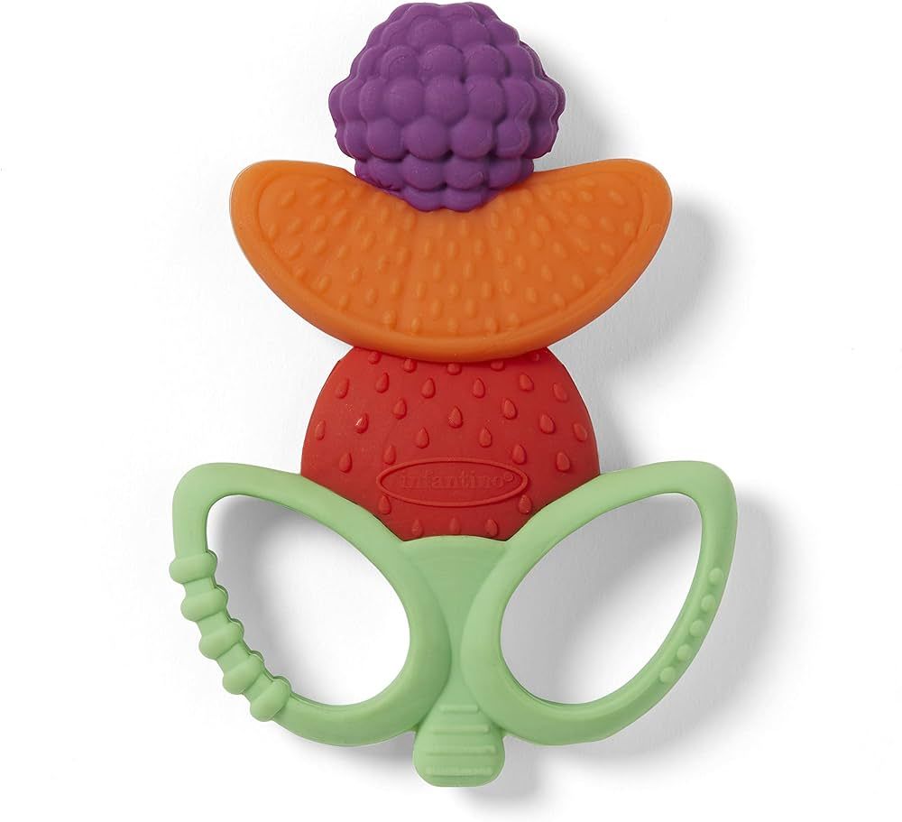 Infantino Lil' Nibbles Textured Silicone Teether -Sensory Exploration and Teething Relief with Ea... | Amazon (US)