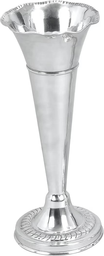 Deco 79 Aluminum Metal Flute Shaped Vase, 6" x 6" x 15", Silver | Amazon (US)