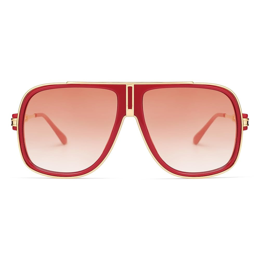 Retro Aviator Sunglasses for Women Men Oversized 70s 90s Square Womens Mens Sunnies AP3683 | Amazon (US)