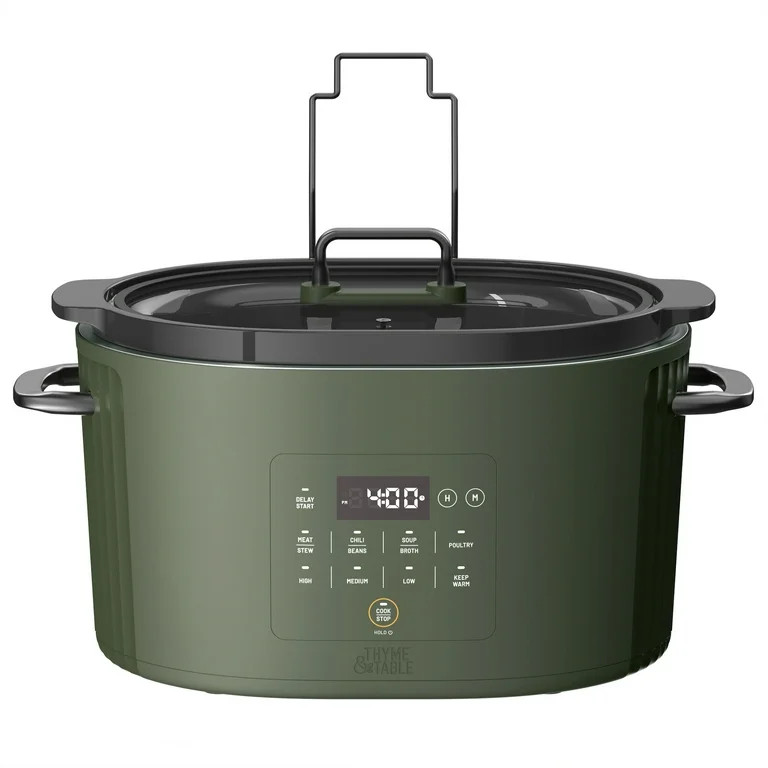 Thyme & Table 6QT Programmable Slow Cooker, Dusty Moss | Walmart (US)
