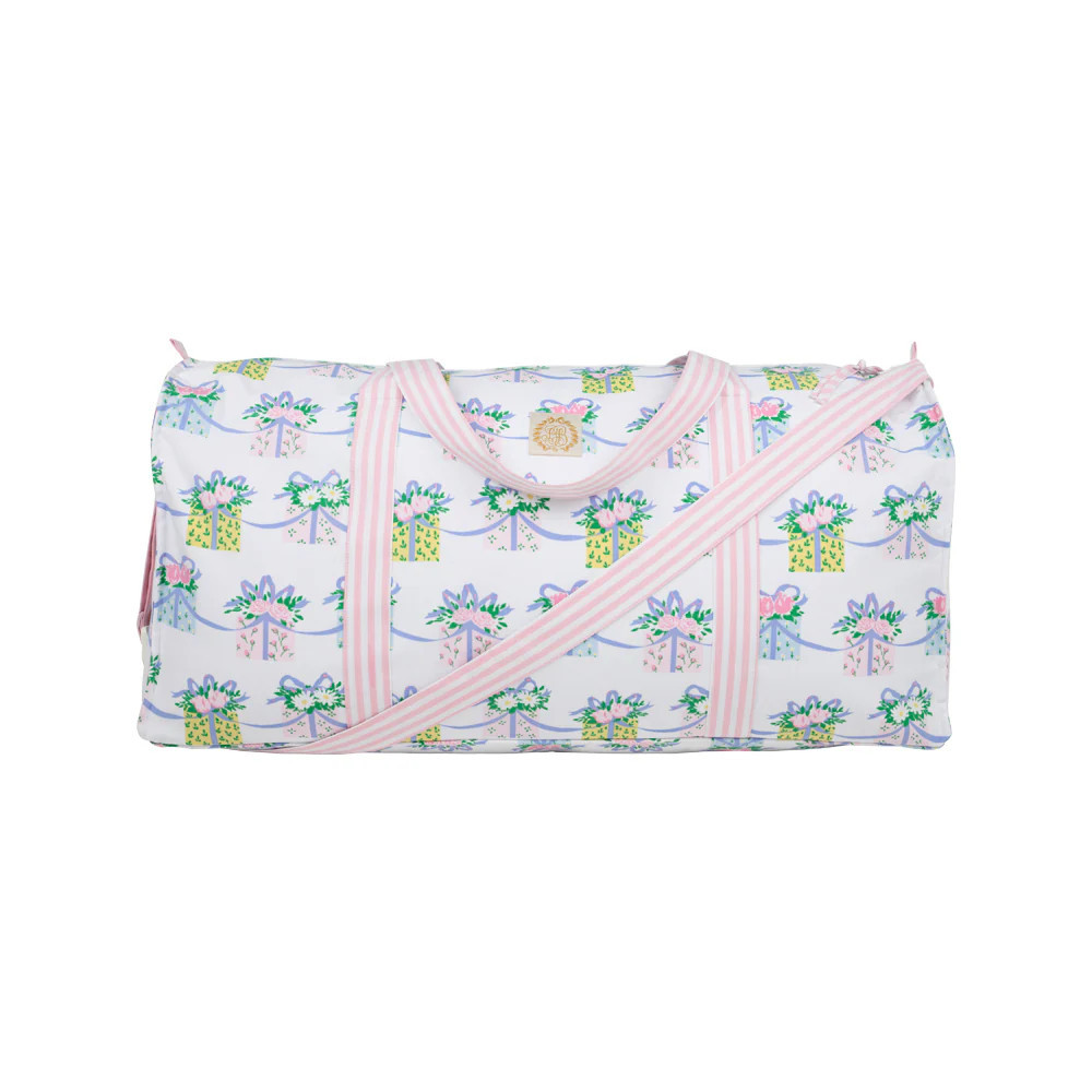 Logan's Long Weekend Bag - Every Day is a Gift with Pinckney Pink Stripe | The Beaufort Bonnet Company