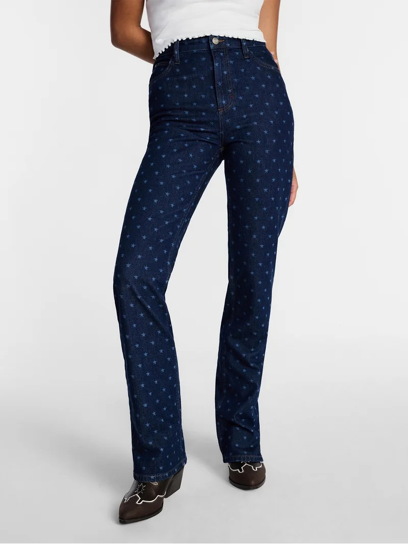 Kacey Lee Women's High Rise Bootcut Jeans, Sizes 0-18 | Walmart (US)