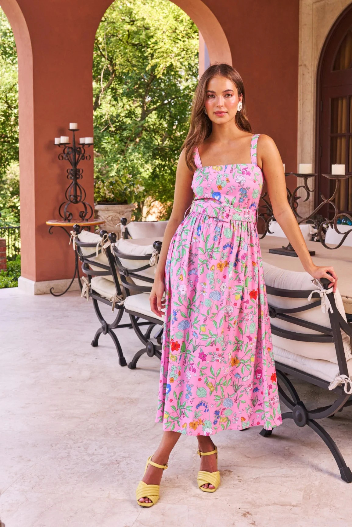 Sheridan French I Spring 2025 I San Miguel Dress in Pink Wildflower | Sheridan French