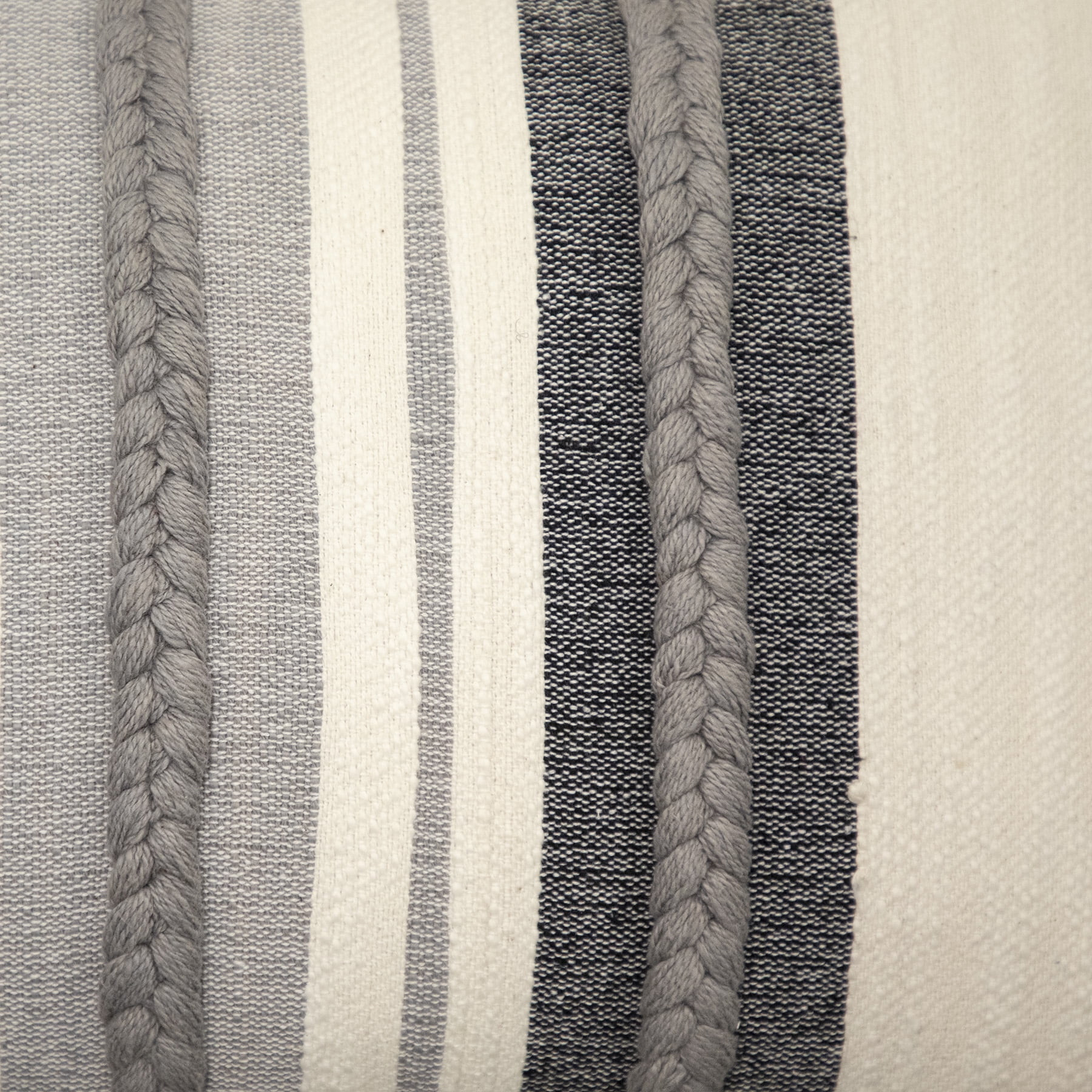 Better Homes & Gardens Decorative Throw Pillow, Stripe Oversize, Oblong, Ivory/Grey, 14'' x 24'',... | Walmart (US)