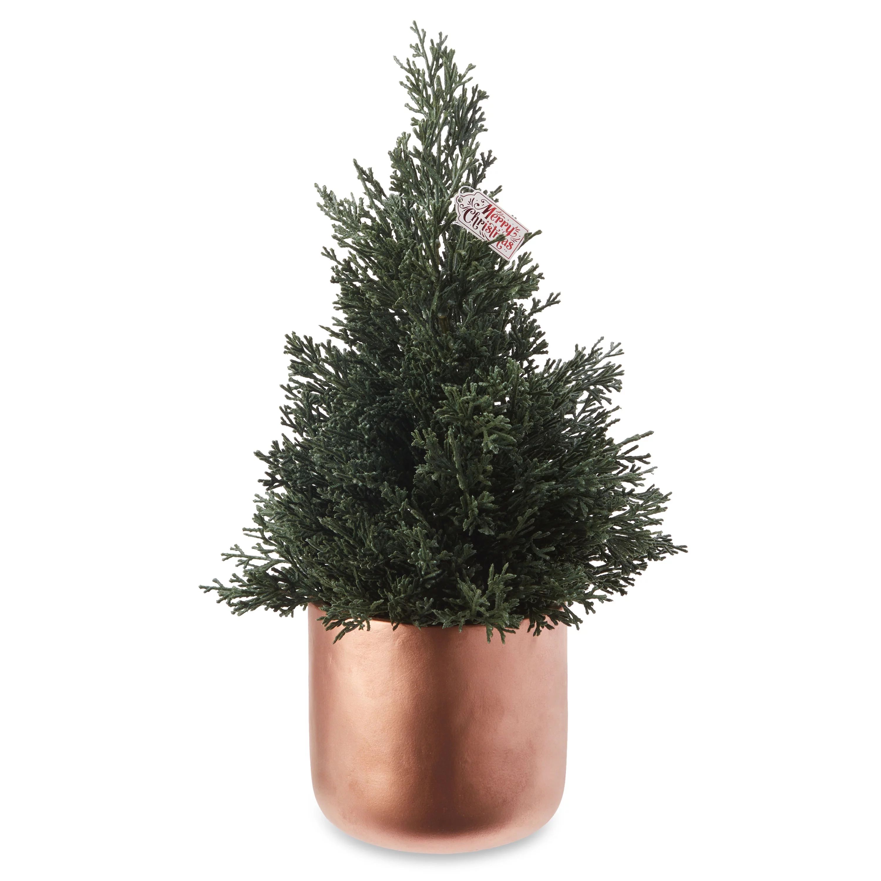 Holiday Time Pine Tree Copper Base, 16-inch | Walmart (US)