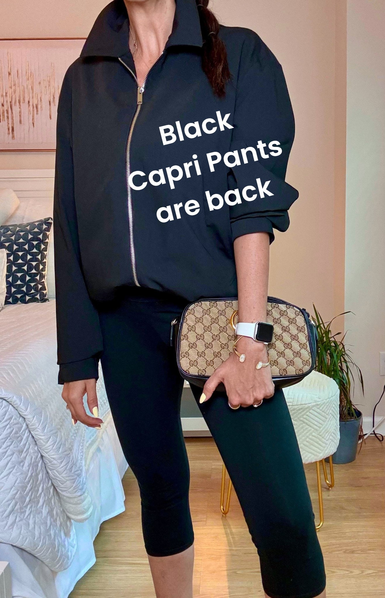 When in doubt, black capris. Chic and timeless. 🖤

#LTKSeasonal #LTKOver40 #LTKStyleTip