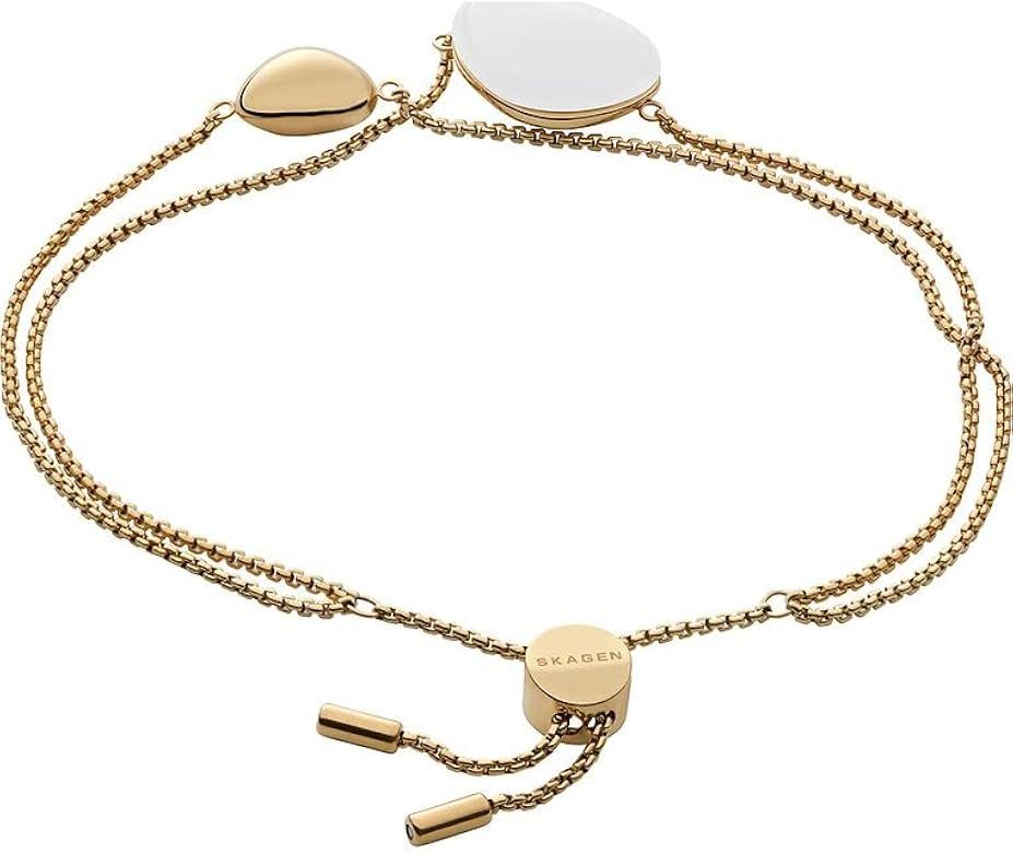 Skagen Women's Sea Glass Gold-Tone Stainless Steel Multi Strand Bracelet, SKJ1550710 | Amazon (UK)