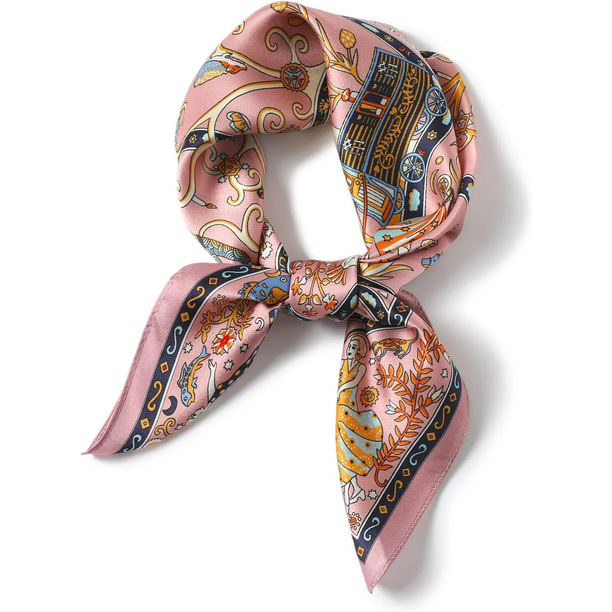 CAILDANL 100% Pure Mulberry Silk Square Scarf for Hair-27''x27''- Women Silk Neckerchief Head Wra... | Walmart (US)