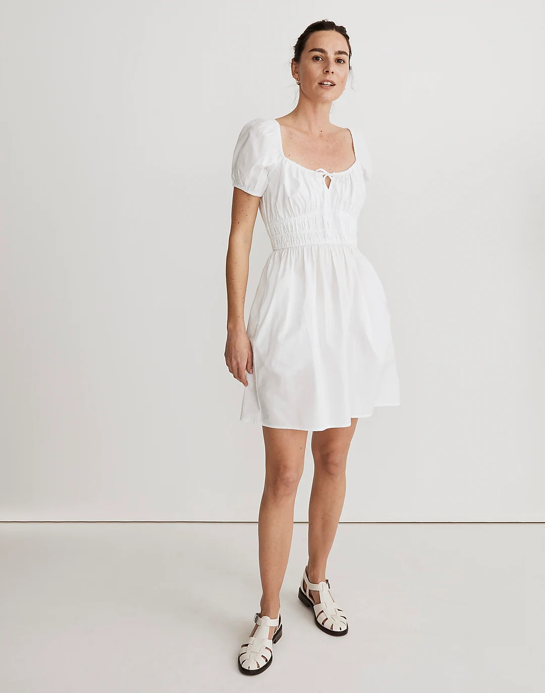 Poplin Sophia Tie-Front Mini Dress | Madewell