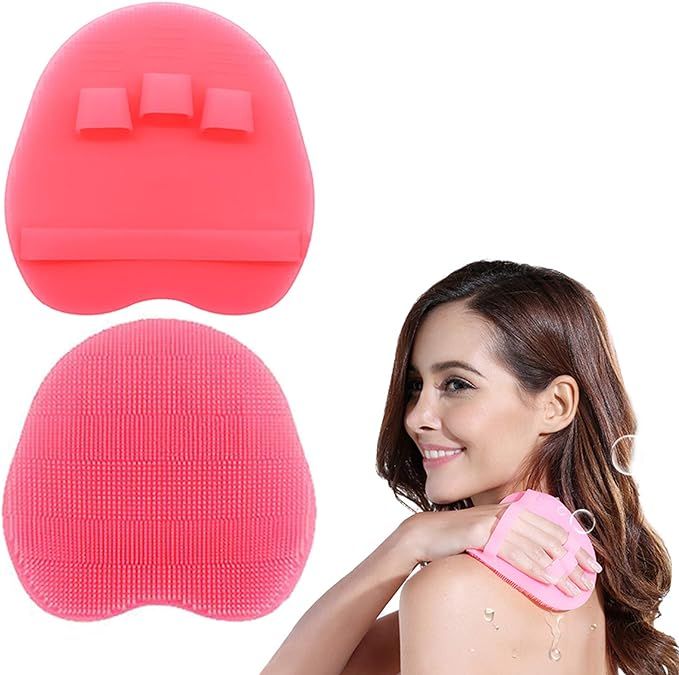 1 Pack Soft Silicone Body Scrubber Food-Grade Exfoliating Glove Shower Cleansing Brush, SPA Massa... | Amazon (US)